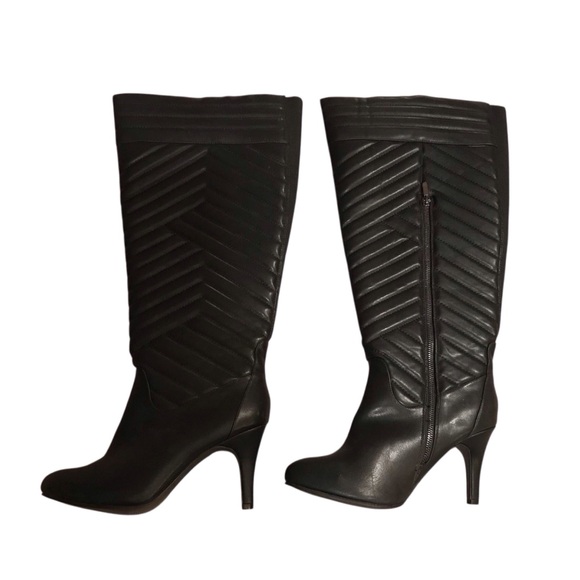 torrid Shoes - Torrid Quilted Black Heeled Boots Size 11W